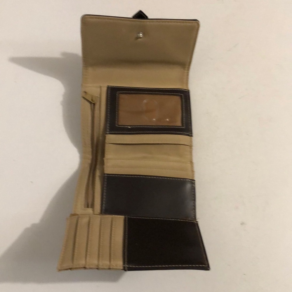 Brown Checker Pattern Wallet - image 4